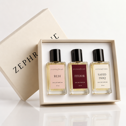 ZEPHRONNE SIGNATURE TRIO|       PACK OF RUH | FITOOR | SAFED ISHQ