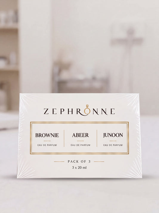 ZEPHRONNE LUXE TRIO|          PACK OF BROWNIE | ABEER | JUNOON